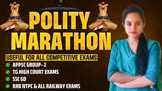 Indian Polity Marathon|| Quick revision|| Useful for all exams || #TGPSC #APPSC #rrbntpc