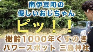 パワースポット三島神社（樹齢1000年のクスノキ）優しいおじちゃんに会いました！／デュアルライフ（デュアラー）におすすめの南伊豆