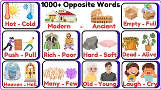 1000 Opposite Words | Antonyms In English | Opposites | Opposite Word In English | Part-01