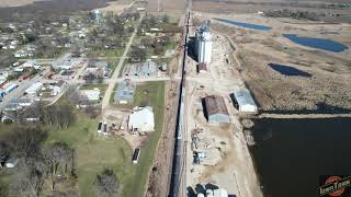 CN's New Hartford siding drone view and mixed power on the CN L570!