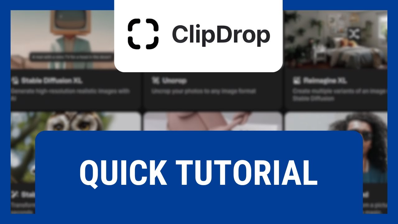 How To Use Clipdrop AI (Quick Tutorial) - YouTube