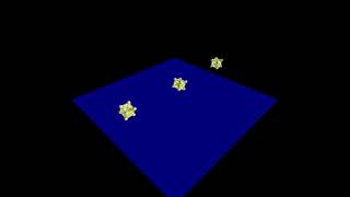 Physics Simulation of 3 Bouncing Cubes