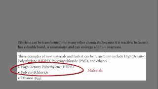 HSC Worked Answer - Past Paper 2006 Q20 - Ethylene as a reactant - Dotpoint 1.1.2