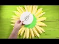 make a giant paper sunflower tutorial with fibonacci sequence seed head