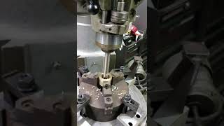 Hand broaching a  bronze hub