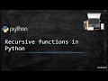 Recursive functions in Python #python #recursive #stringreverse #recursion