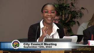 September 12th, 2022 City Council Meeting