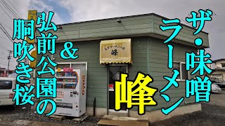 ザ・味噌ラーメンの店！峰＆弘前公園の胴吹き桜【青森県弘前市】