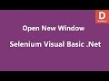 Selenium Visual Basic .Net Open New Window