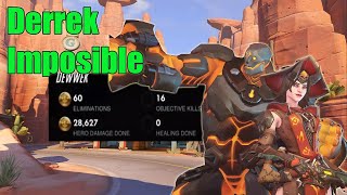 Derrek Imposible Ashe 60 Elims 28K DMG - Pro Overwatch Season 19