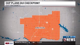 Cotton County DUI checkpoint scheduled for Friday night