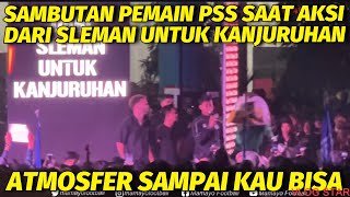 SAMBUTAN PEMAIN PSS DI HADAPAN 25.000 SUPORTER DI AKSI DARI SLEMAN UNTUK KANJURUHAN. SAMPAI KAU BISA