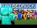 1 Minecraft Java Player vs 100 Bedrock Players