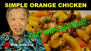 ORANGE CHICKEN with Panda Express Orange Sauce Using the Basic Chicken Stir-fry Template in 6 Min