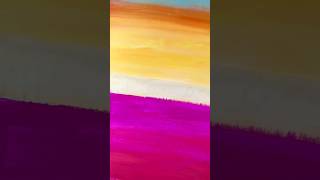 😍Easy Sunset 🌇Cityscape/Acrylic Painting For Beginners #shorts #ytshorts #art