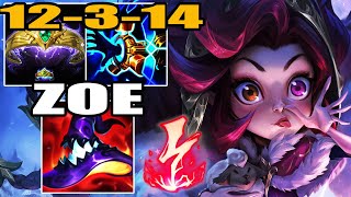 Wild Rift Zoe Mid Gameplay 12 -3 -14 in Season 15 (Build & Runes) - Legendary Ranked