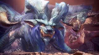 Monster Hunter: World - Lunastra intro - Teostra \u0026 Lunastra fend off Nergigante