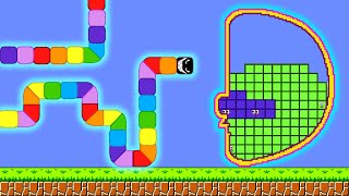 Mario & Numberblocks Snake vs The Giant Alphabet Lore Maze | Game Animation