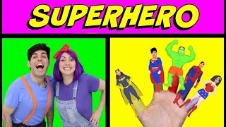 Superhero Finger Family Song - Songs For Kids By Bella & Beans TV
