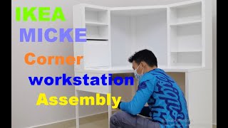 IKEA MICKE Corner workstation assembly