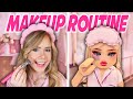 MY MAKEUP ROUTINE IN REAL LIFE VS ROBLOX!