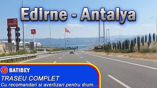 Traseu Edirne Antalya Detaliat