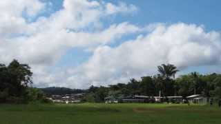 Blue Wing Twin Otter t/o from Tabiki, Suriname