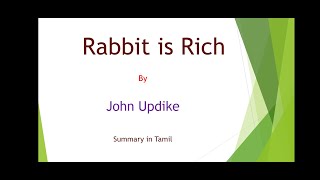 Rabbit is Rich by Jhon Updike summary in Tamil