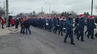 The 351 Silver Star Royal Canadian Air Cadet Squadron at Markham Santa Claus Parade 2024