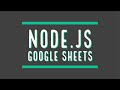 Google Sheets Api com node.js