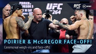 Conor McGregor and Dustin Poirier UFC 264 Ceremonial Face-off!