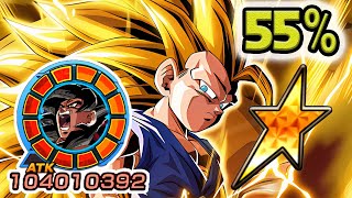 NO DUPES! 55% AGL LR SSJ3 ➜ SSJ4 GOKU LEVEL 10 LINKS SHOWCASE!!!!! Dragon Ball Z Dokkan Battle