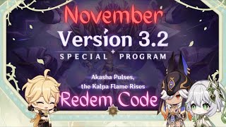 New !! Genshin Impact Redeem Code (November 2022) 2 codes