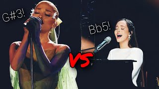 Ariana Grande vs Faouzia Vocal Battle (G#3 - G6)