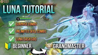 HOK: LUNA ADVANCED COMBO GUIDE \u0026 TIPS | MUST TRY COMBOS!! (100% will Help you improve)