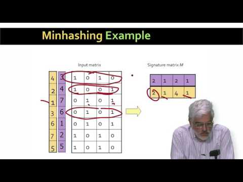 Lecture 13 — Minhashing | Mining Of Massive Datasets | Stanford ...