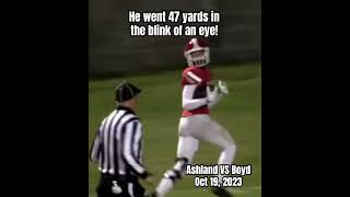 He went 47 yards in the blink of an eye! #highshcoolfootball #ashlandhighschool #boydcounty