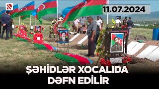 Şəhidlər Xocalıda dəfn edilir /32 ildən sonra nəşi tapılan Xocalı sakinlərinin cənazə namazı qılınır