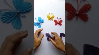 kagojer projapoti banano/how to make butterfly/kagaj ke titalee/paper butterfly/প্রজাপতি/#shorts