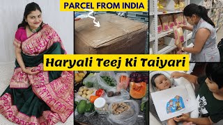 India Se aya Mere Liye Itne sare Gifts- Haryali Teej Ki Taiyari~ Indian Family Weekly Grocery Haul