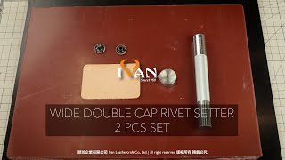 Wide Double Cap Rivet Setter 2 Pcs Set