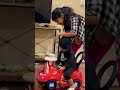 fighting with sister not to show his gundu headshave 😅 kidsreels funny baby cute instagram