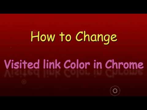 How to change visited link color in google chrome How to change visited link color in google chrome