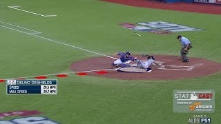 TEX@TOR Gm5: Statcast shows DeShields' wheels