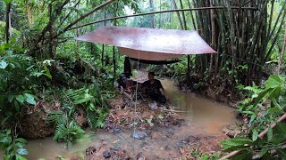 เดินป่า สถานการณ์เปลี่ยน ฝนหนักฟ้าร้อง ต้องนอนตรงนี้ ทำอาหารกินท่ามกลางสายฝน  ep140