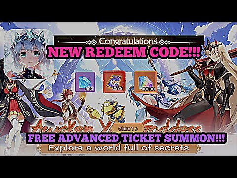 NEW REDEEM CODE!!! GET FREE 40.000 RAINBOW DIAMOND AND ADVANCED SUMMON TICKET 80 - GODDESS CONNECT