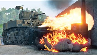 M3 Stuart with Flamethrower Gameplay - Gavutu - Pacific War | Enlisted