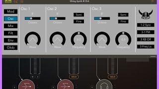 Viking Synth by Blamsoft with AUM by Kymatica, iPad Demo