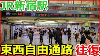 【新宿】新宿駅 完成した東西自由通路を往復（入場券不要！）