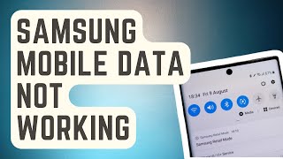Easy Steps To Fix Samsung Phone Mobile Data Not Working | Android